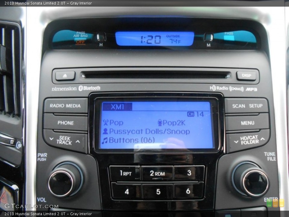 Gray Interior Audio System for the 2013 Hyundai Sonata Limited 2.0T #77532440