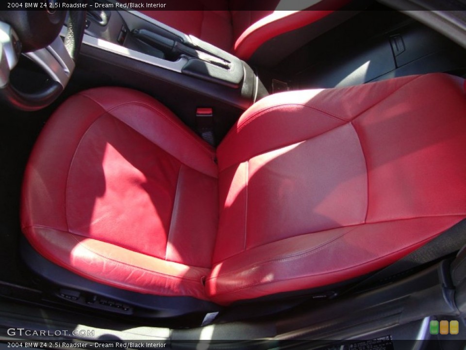 Dream Red/Black Interior Front Seat for the 2004 BMW Z4 2.5i Roadster #77532494