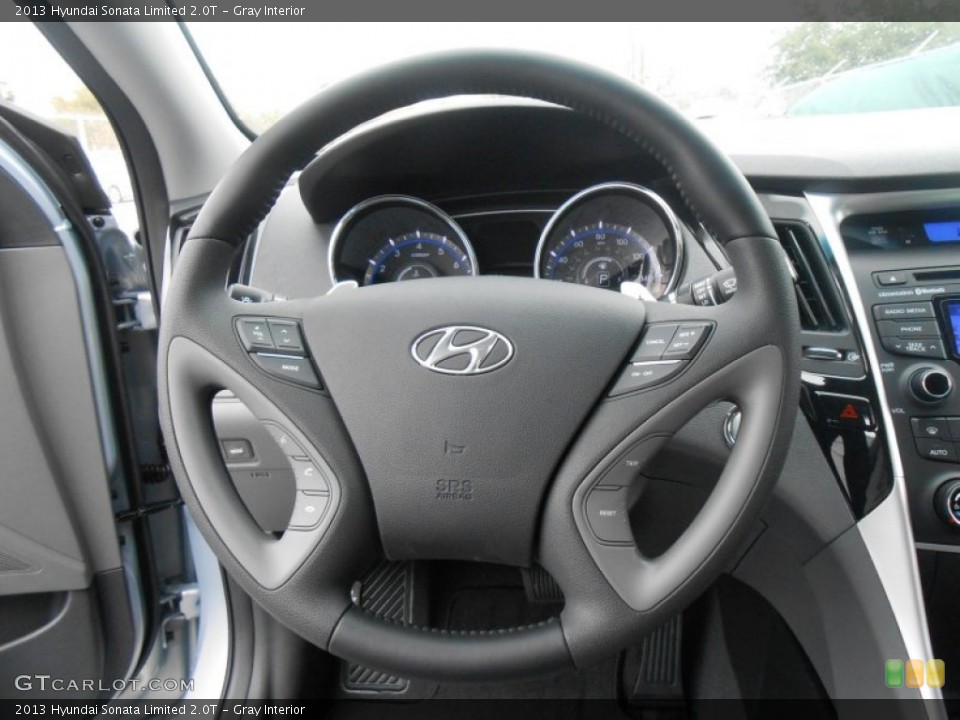 Gray Interior Steering Wheel for the 2013 Hyundai Sonata Limited 2.0T #77532551