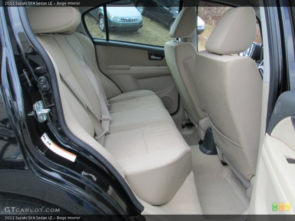 Beige Interior Rear Seat for the 2011 Suzuki SX4 Sedan LE #77532605
