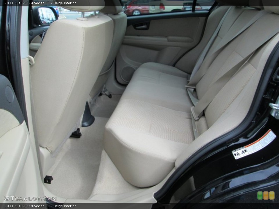 Beige Interior Rear Seat for the 2011 Suzuki SX4 Sedan LE #77532644