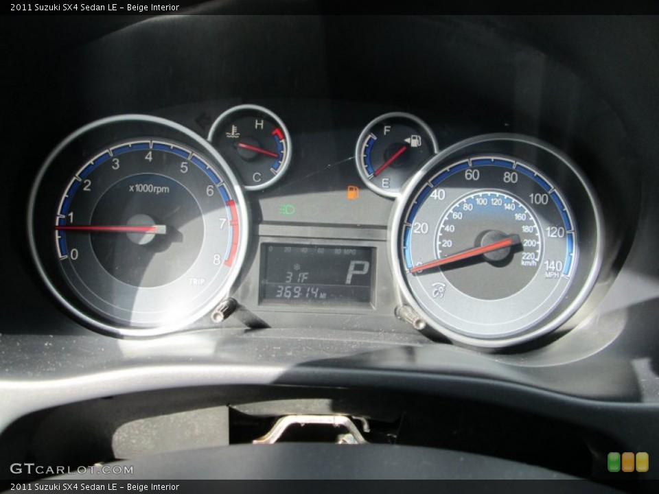 Beige Interior Gauges for the 2011 Suzuki SX4 Sedan LE #77532758