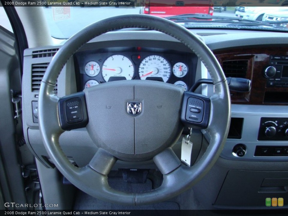 Medium Slate Gray Interior Steering Wheel for the 2008 Dodge Ram 2500 Laramie Quad Cab #77532886