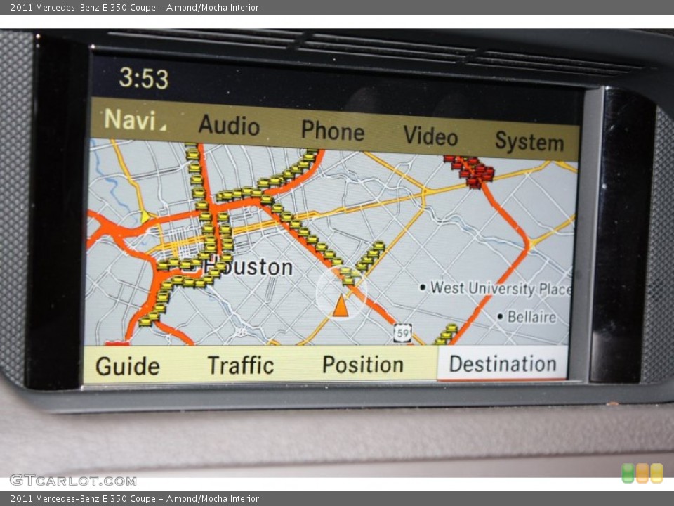 Almond/Mocha Interior Navigation for the 2011 Mercedes-Benz E 350 Coupe #77533016