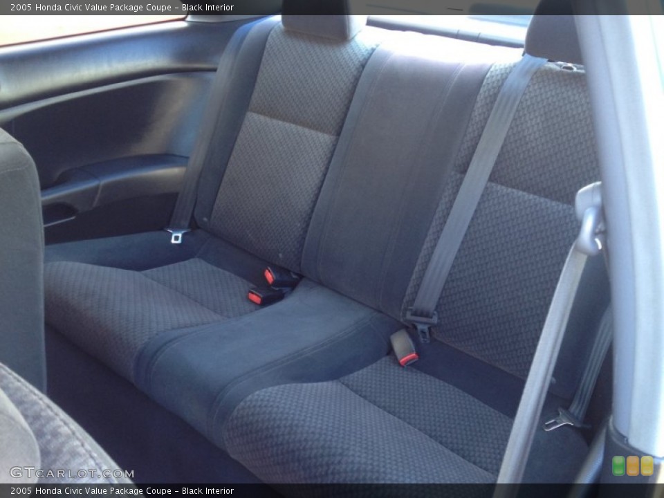 Black Interior Rear Seat for the 2005 Honda Civic Value Package Coupe #77533787