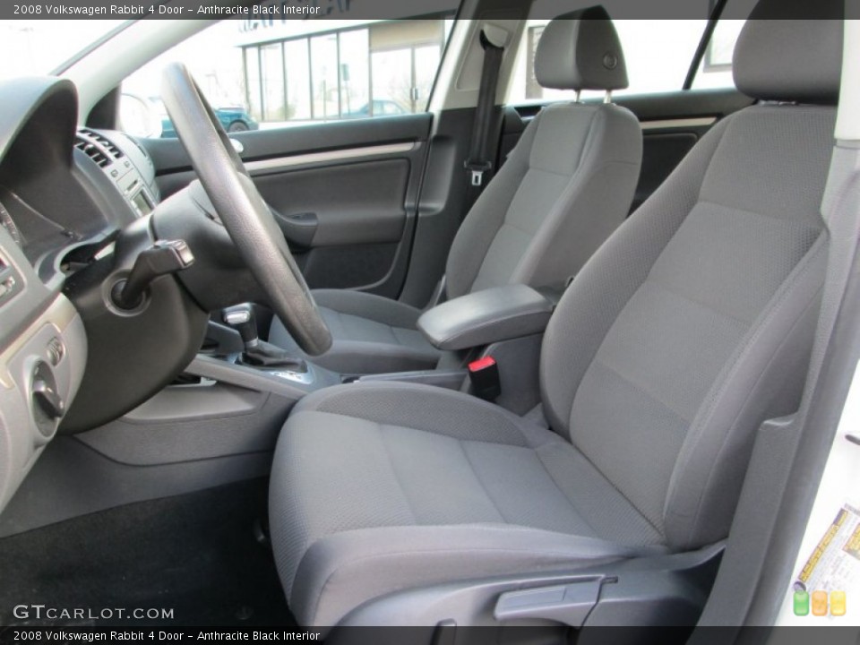 Anthracite Black Interior Front Seat for the 2008 Volkswagen Rabbit 4 Door #77534423