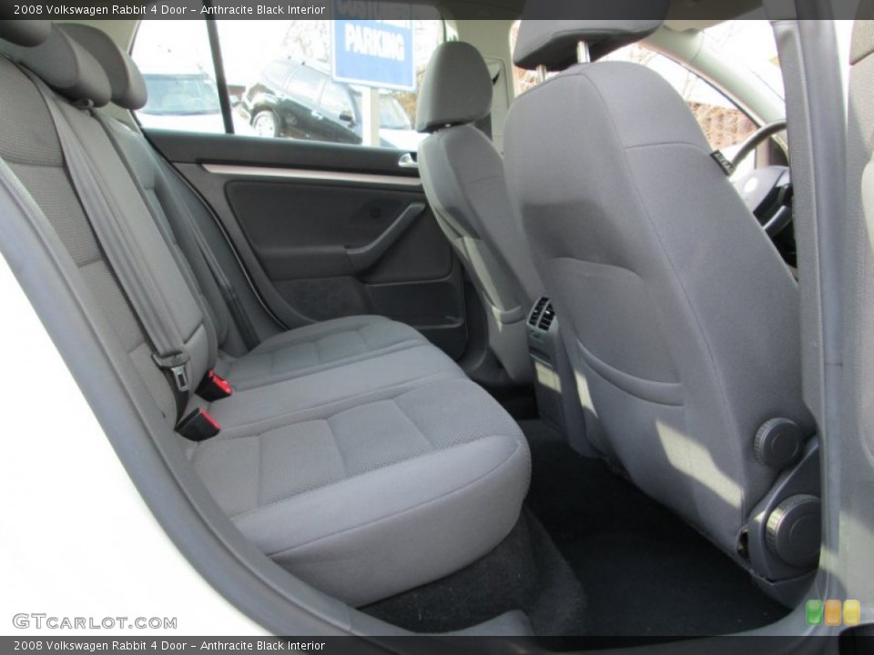 Anthracite Black Interior Rear Seat for the 2008 Volkswagen Rabbit 4 Door #77534546