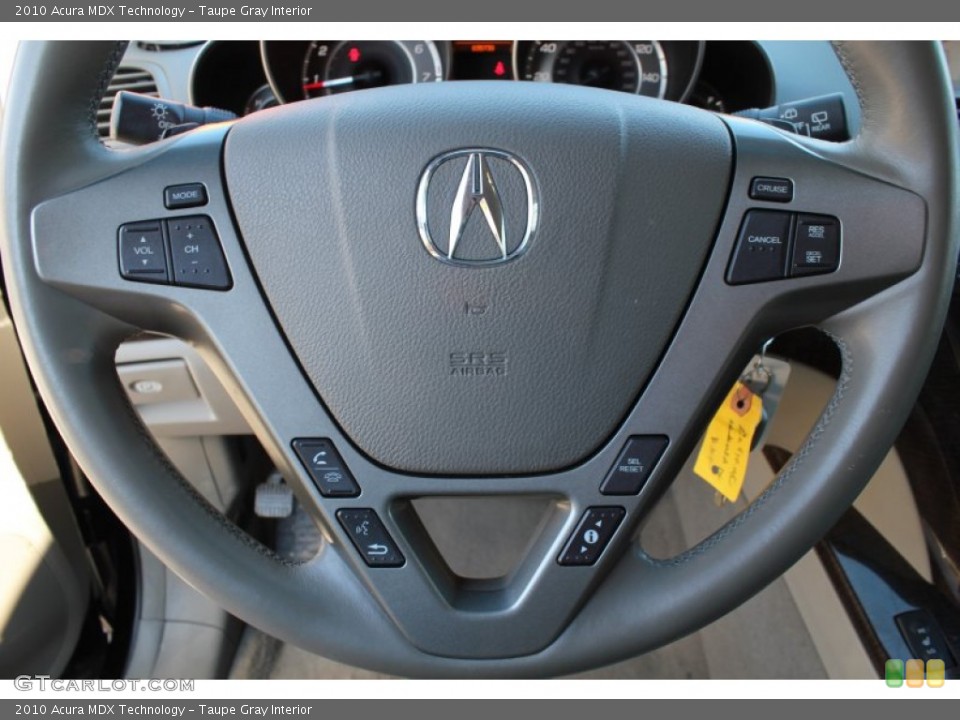 Taupe Gray Interior Controls for the 2010 Acura MDX Technology #77536375
