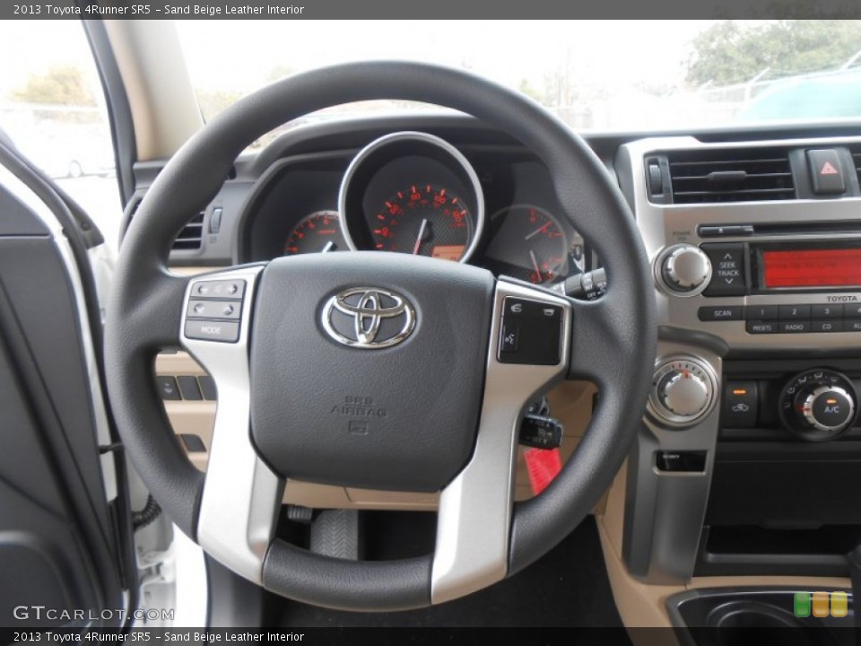 Sand Beige Leather Interior Steering Wheel for the 2013 Toyota 4Runner SR5 #77536680