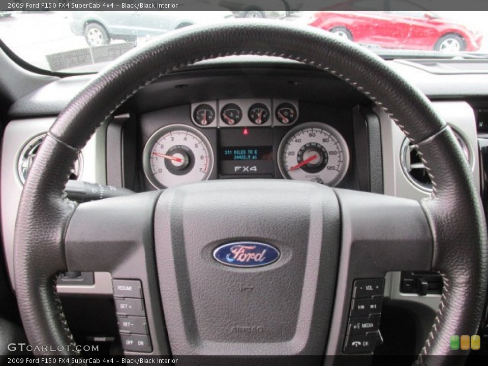 Black/Black Interior Steering Wheel for the 2009 Ford F150 FX4 SuperCab 4x4 #77537318