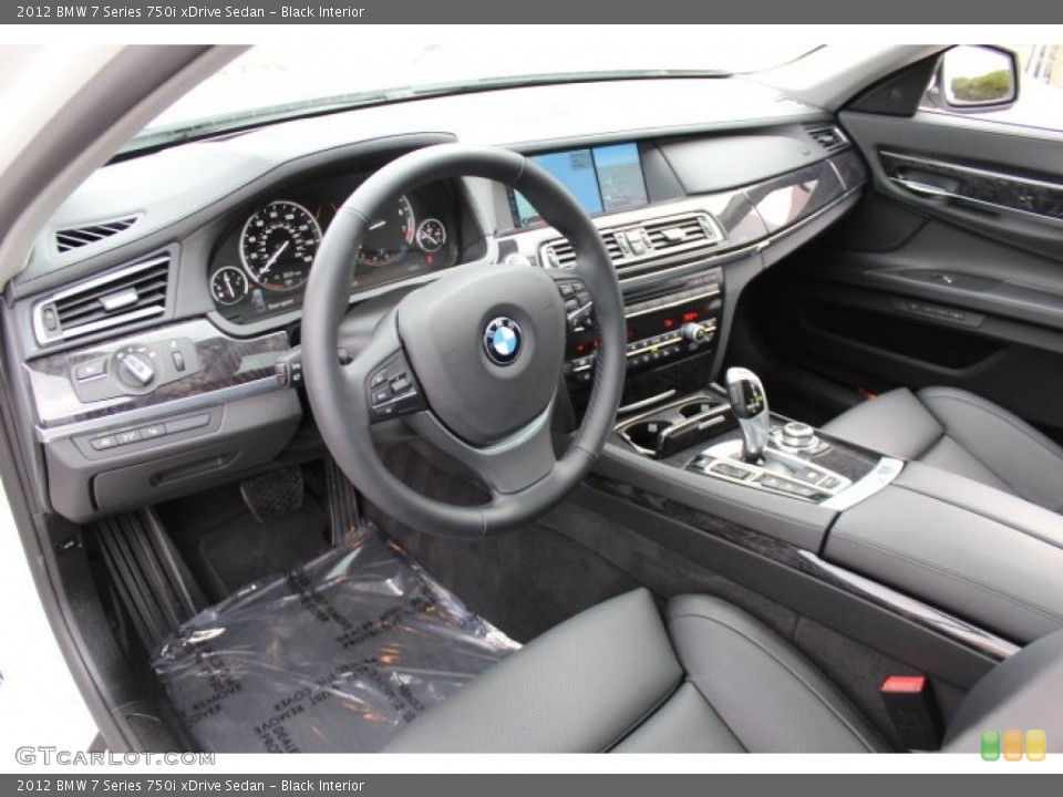 Black Interior Prime Interior for the 2012 BMW 7 Series 750i xDrive Sedan #77538026