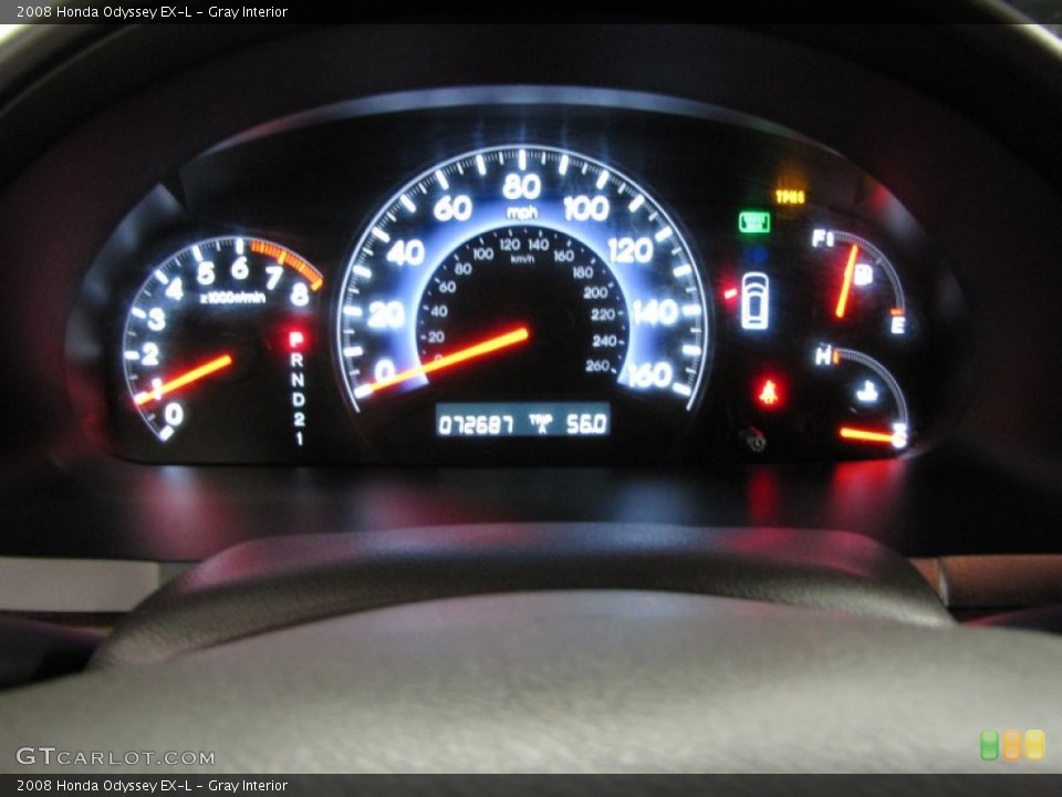 Gray Interior Gauges for the 2008 Honda Odyssey EX-L #77538662