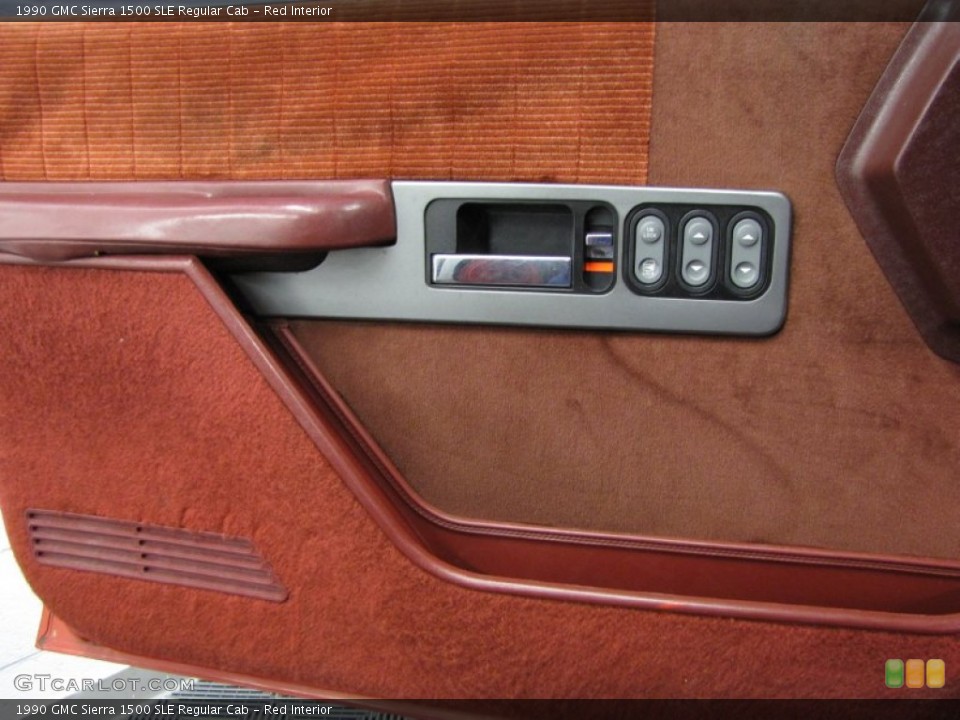 Red Interior Controls for the 1990 GMC Sierra 1500 SLE Regular Cab #77539325