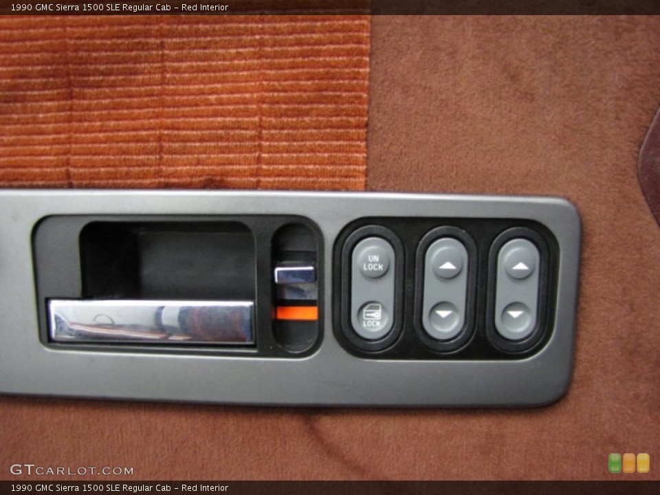 Red Interior Controls for the 1990 GMC Sierra 1500 SLE Regular Cab #77539352
