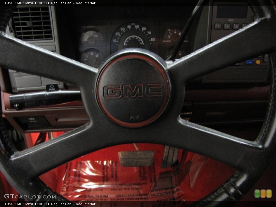 Red Interior Steering Wheel for the 1990 GMC Sierra 1500 SLE Regular Cab #77539375