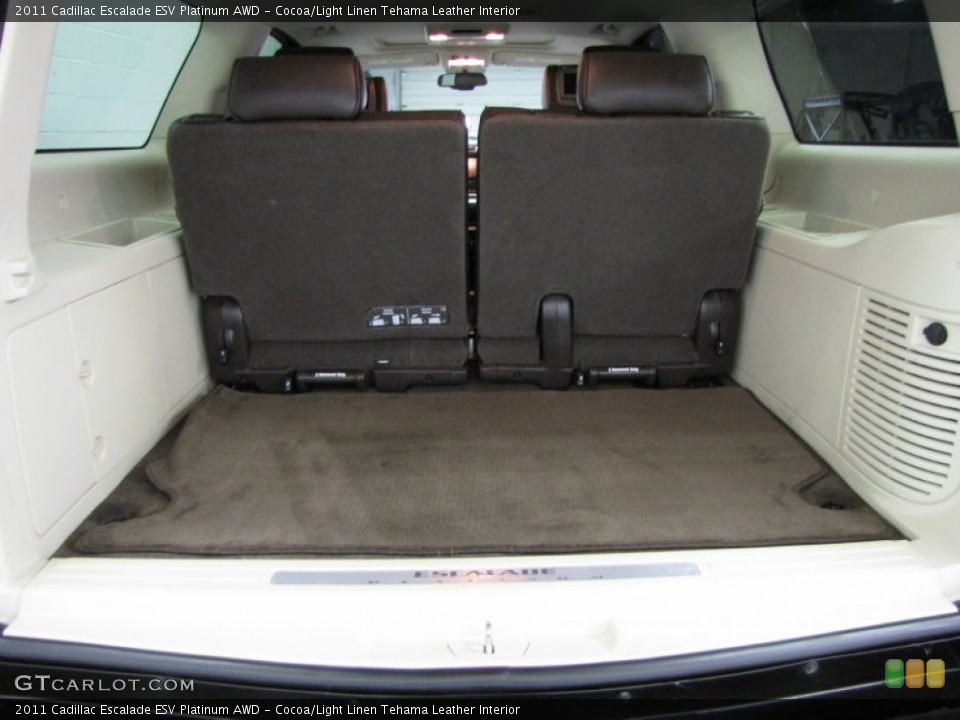 Cocoa/Light Linen Tehama Leather Interior Trunk for the 2011 Cadillac Escalade ESV Platinum AWD #77539860