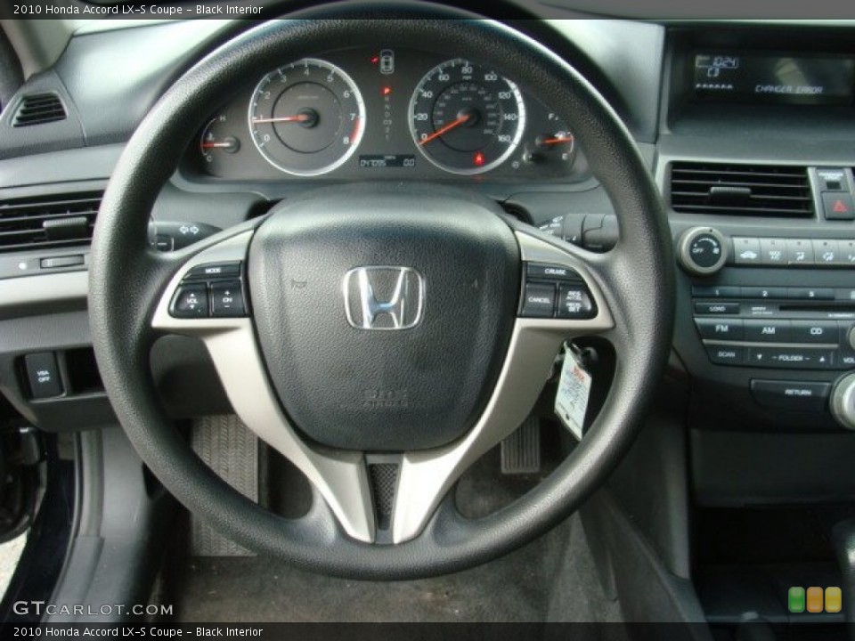 Black Interior Steering Wheel for the 2010 Honda Accord LX-S Coupe #77540150