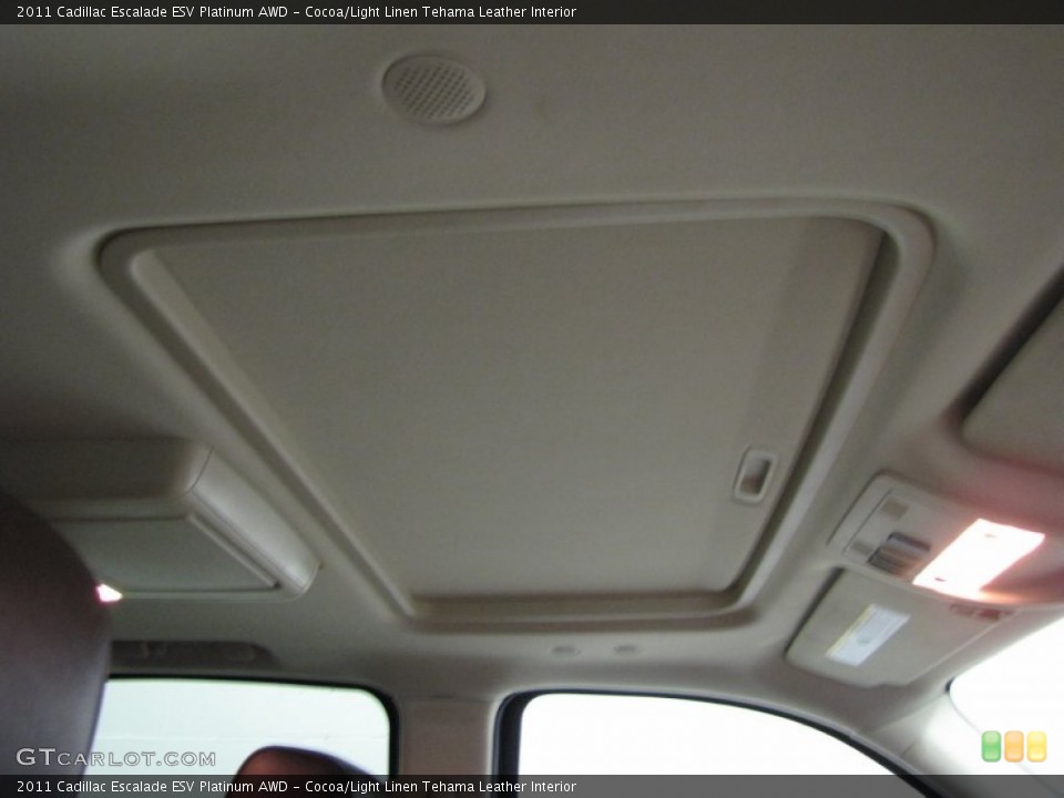 Cocoa/Light Linen Tehama Leather Interior Sunroof for the 2011 Cadillac Escalade ESV Platinum AWD #77540500