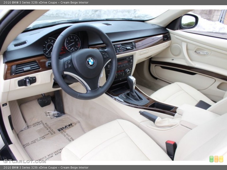 Cream Beige Interior Prime Interior for the 2010 BMW 3 Series 328i xDrive Coupe #77541785