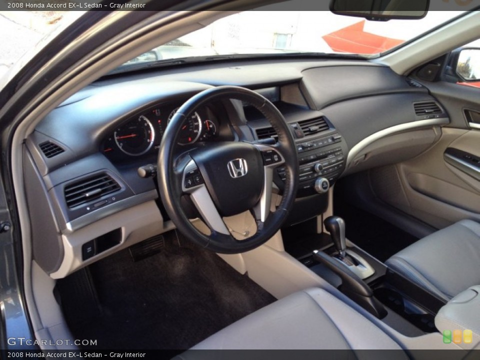 Gray Interior Prime Interior for the 2008 Honda Accord EX-L Sedan #77541845