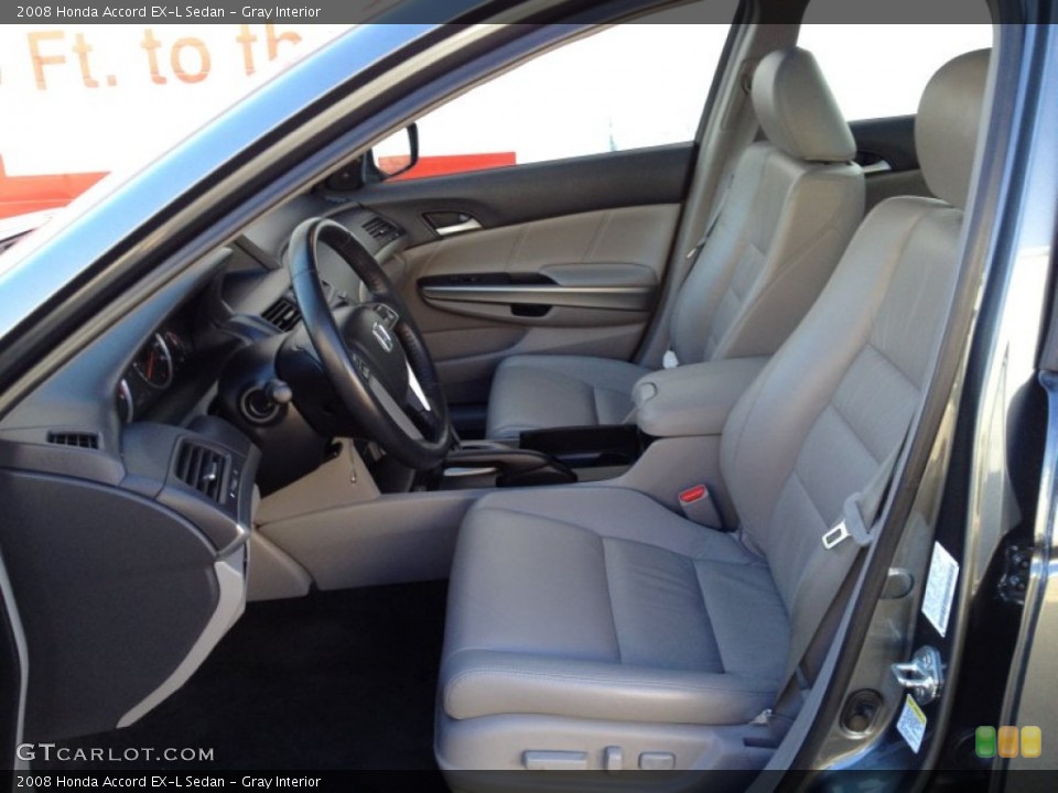 Gray Interior Front Seat for the 2008 Honda Accord EX-L Sedan #77541866