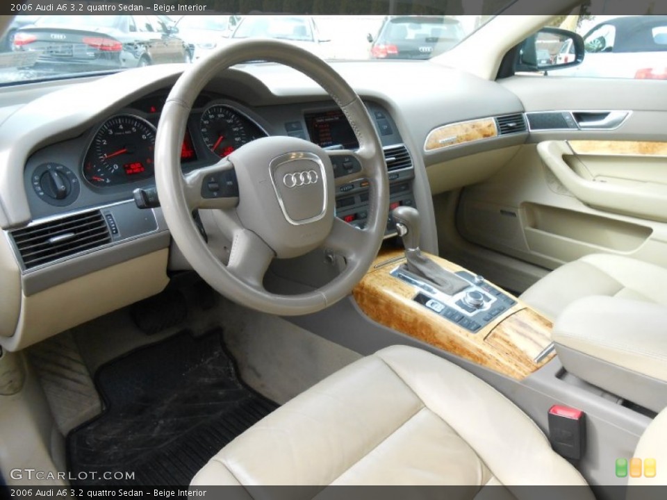 Beige Interior Prime Interior for the 2006 Audi A6 3.2 quattro Sedan #77542463