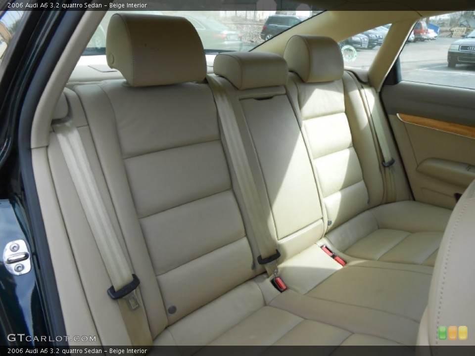 Beige Interior Rear Seat for the 2006 Audi A6 3.2 quattro Sedan #77542611