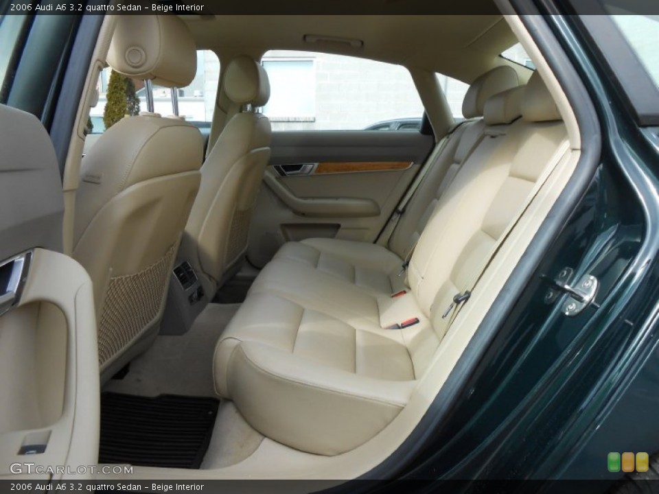 Beige Interior Rear Seat for the 2006 Audi A6 3.2 quattro Sedan #77542634