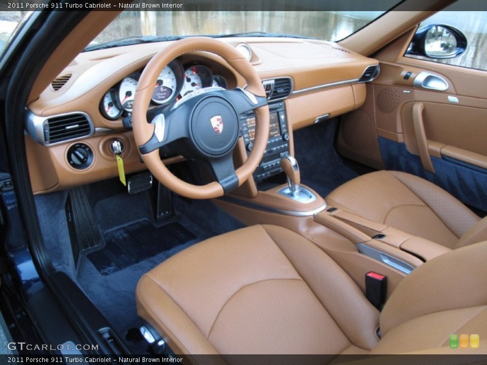 Natural Brown Interior Prime Interior for the 2011 Porsche 911 Turbo Cabriolet #77544254