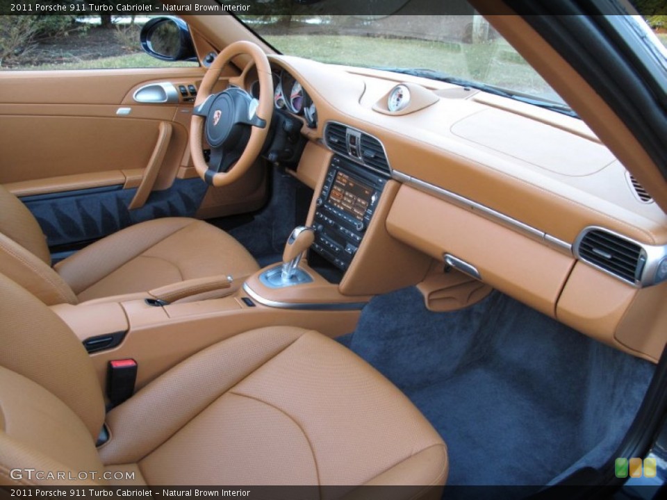 Natural Brown Interior Dashboard for the 2011 Porsche 911 Turbo Cabriolet #77544296