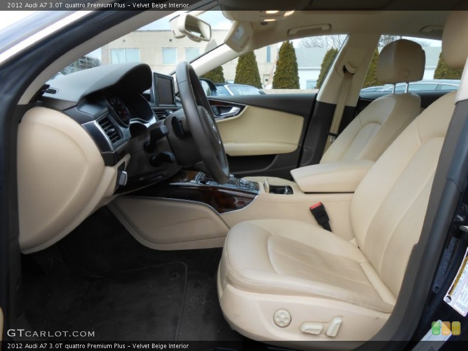 Velvet Beige Interior Front Seat for the 2012 Audi A7 3.0T quattro Premium Plus #77545056
