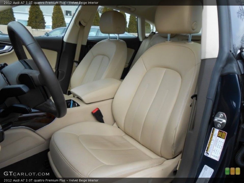 Velvet Beige Interior Front Seat for the 2012 Audi A7 3.0T quattro Premium Plus #77545070
