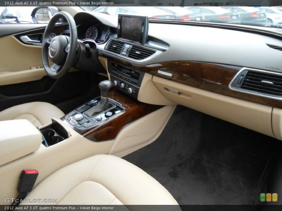 Velvet Beige Interior Dashboard for the 2012 Audi A7 3.0T quattro Premium Plus #77545103