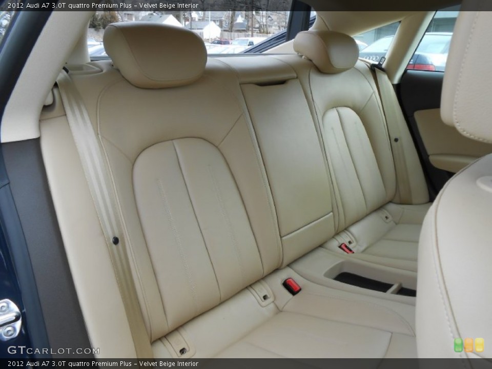 Velvet Beige Interior Rear Seat for the 2012 Audi A7 3.0T quattro Premium Plus #77545145