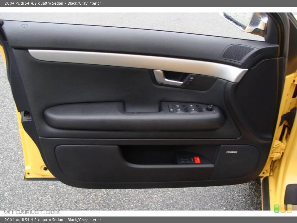 Black/Gray Interior Door Panel for the 2004 Audi S4 4.2 quattro Sedan #7754516