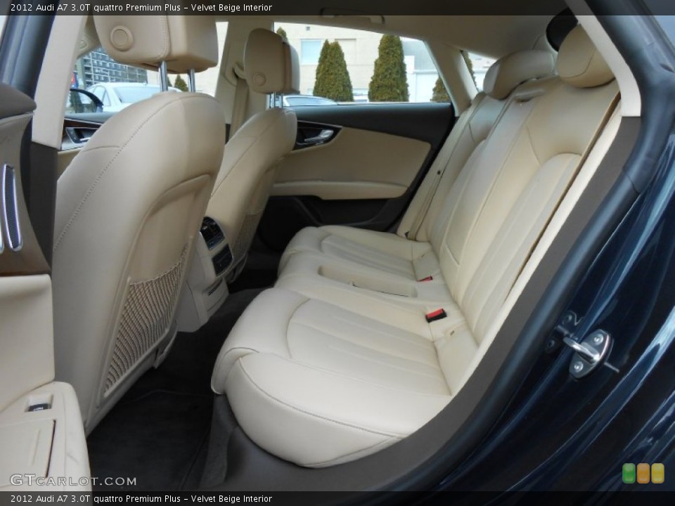 Velvet Beige Interior Rear Seat for the 2012 Audi A7 3.0T quattro Premium Plus #77545178