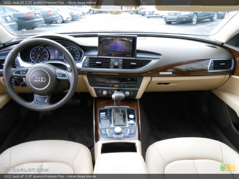 Velvet Beige Interior Dashboard for the 2012 Audi A7 3.0T quattro Premium Plus #77545190