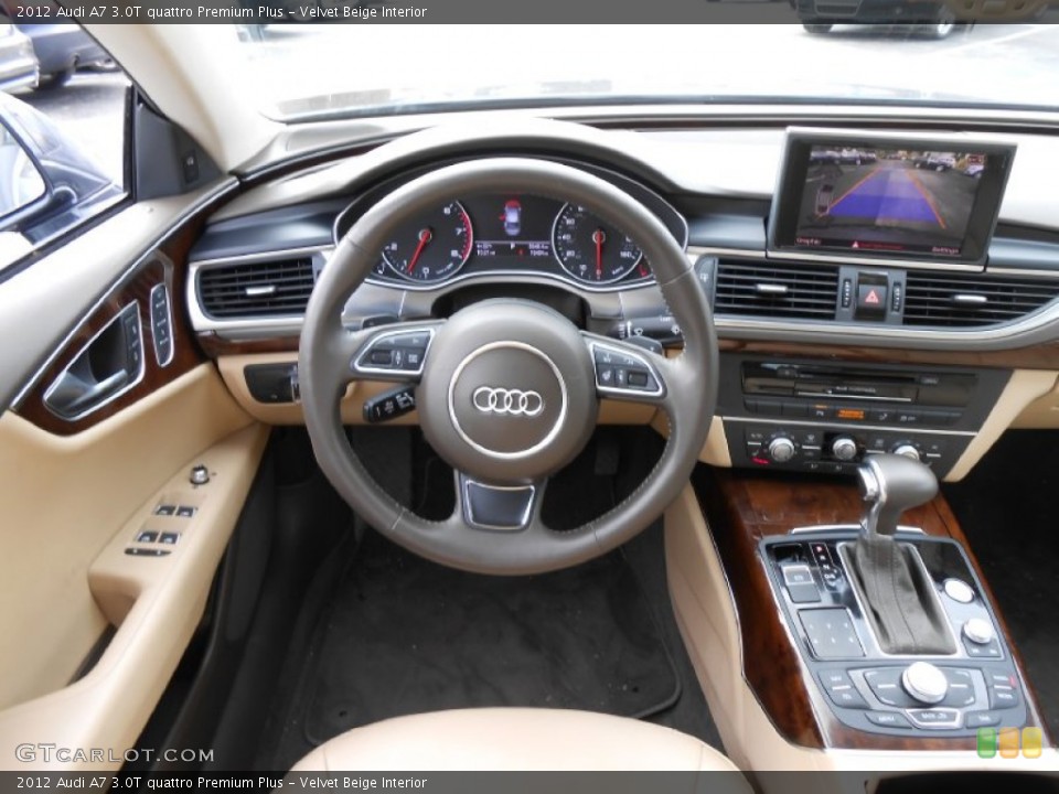 Velvet Beige Interior Dashboard for the 2012 Audi A7 3.0T quattro Premium Plus #77545205