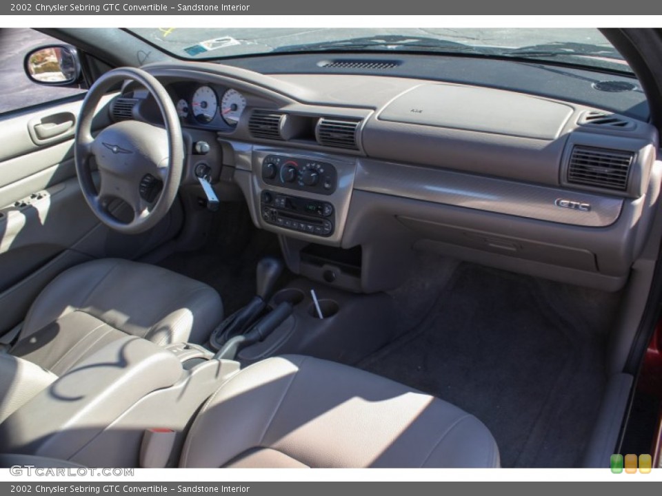 Sandstone Interior Dashboard for the 2002 Chrysler Sebring GTC Convertible #77546816