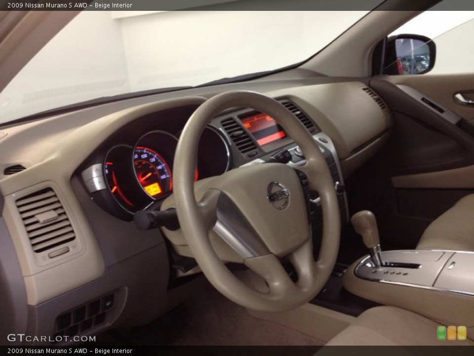 Beige Interior Dashboard for the 2009 Nissan Murano S AWD #77548703