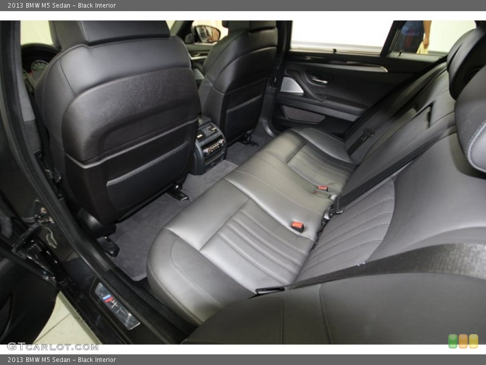 Black Interior Rear Seat for the 2013 BMW M5 Sedan #77551294