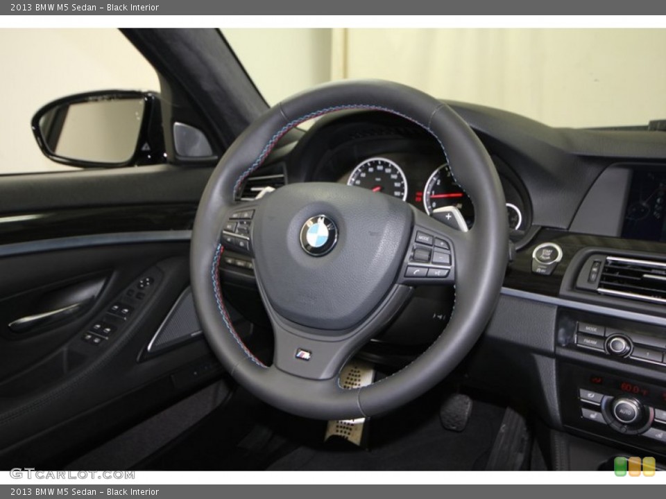 Black Interior Steering Wheel for the 2013 BMW M5 Sedan #77551316