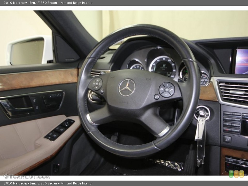 Almond Beige Interior Steering Wheel for the 2010 Mercedes-Benz E 350 Sedan #77553113