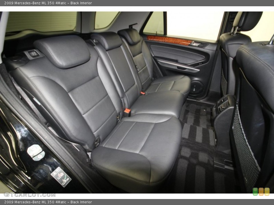Black Interior Rear Seat for the 2009 Mercedes-Benz ML 350 4Matic #77554016