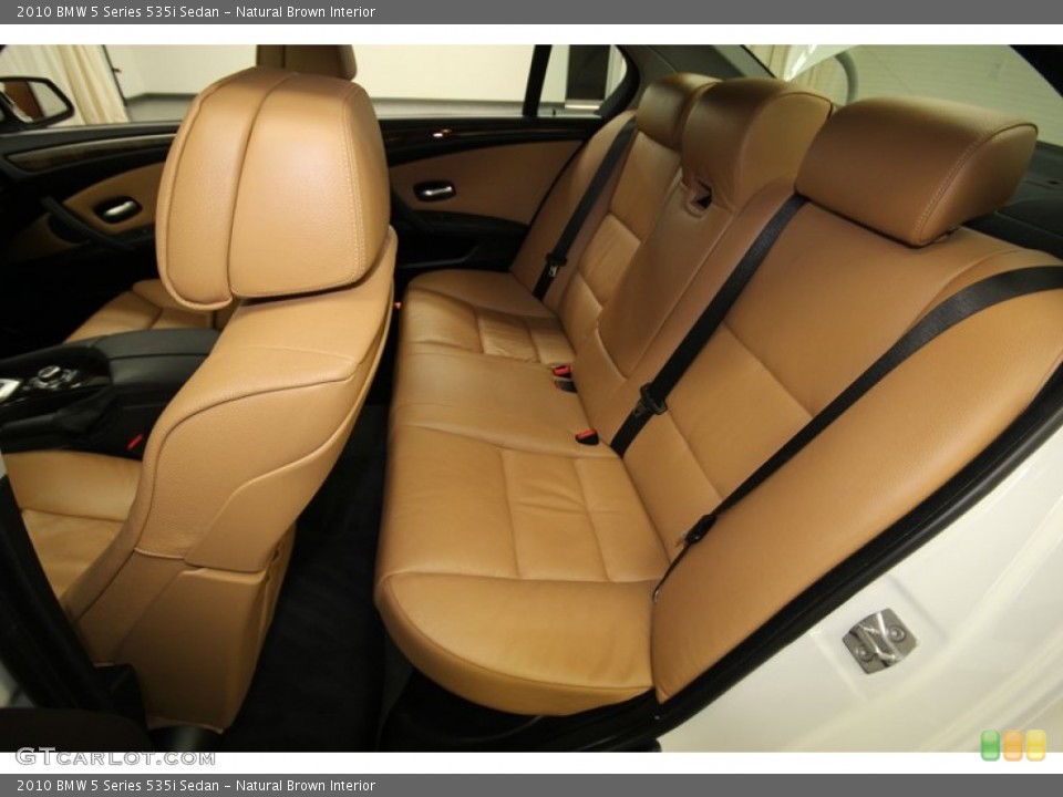 Natural Brown Interior Rear Seat for the 2010 BMW 5 Series 535i Sedan #77554685