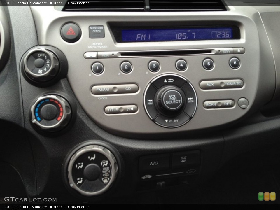 Gray Interior Controls for the 2011 Honda Fit  #77556450