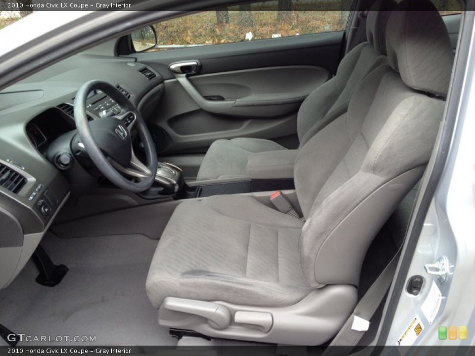 Gray Interior Front Seat for the 2010 Honda Civic LX Coupe #77556684