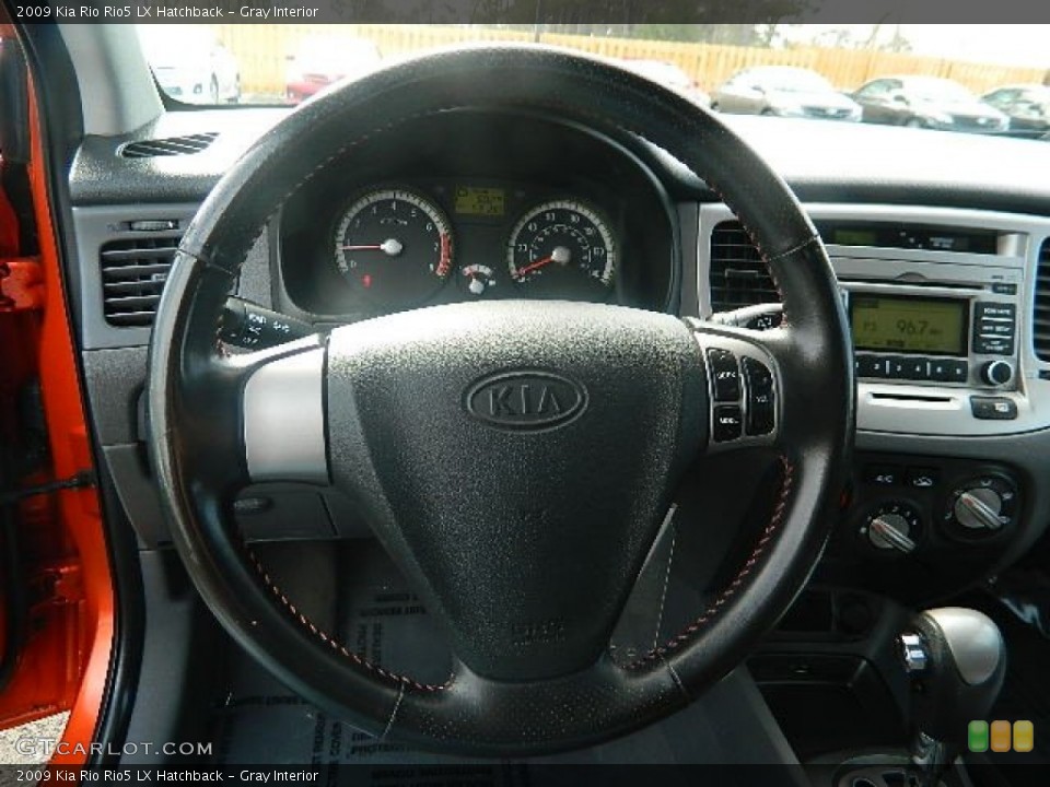 Gray Interior Steering Wheel for the 2009 Kia Rio Rio5 LX Hatchback #77558846