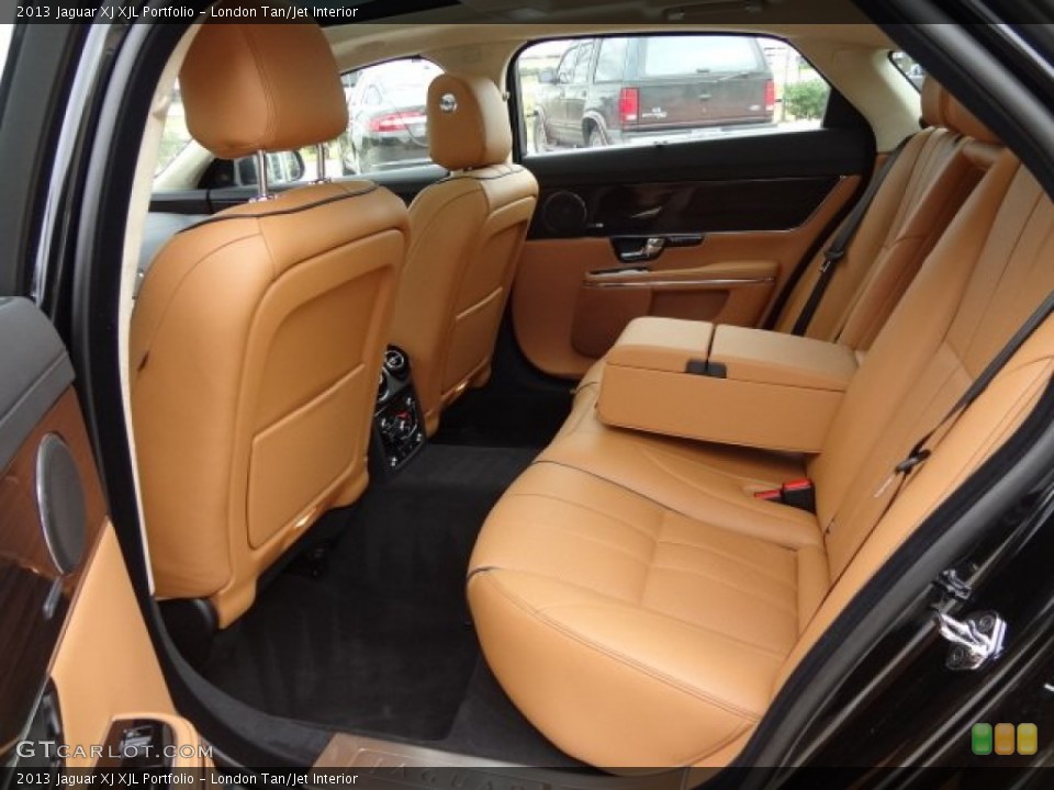 London Tan/Jet Interior Rear Seat for the 2013 Jaguar XJ XJL Portfolio #77558862