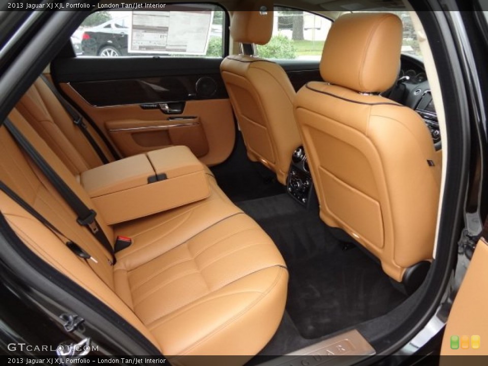 London Tan/Jet Interior Rear Seat for the 2013 Jaguar XJ XJL Portfolio #77559066